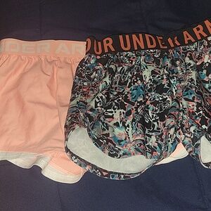 2 pair of Under armour youth shorts